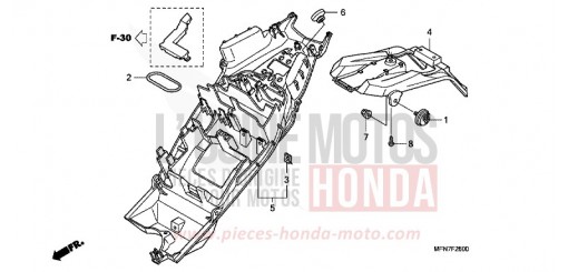 GARDE-BOUE ARRIERE CB1000R9 de 2009